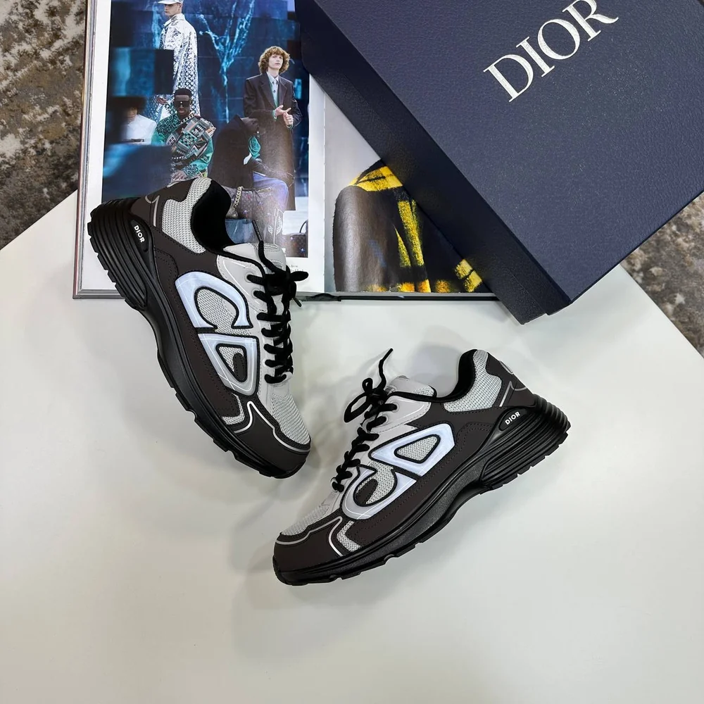 Dior B30 Shoes/Trainers Dark Brown/Grey