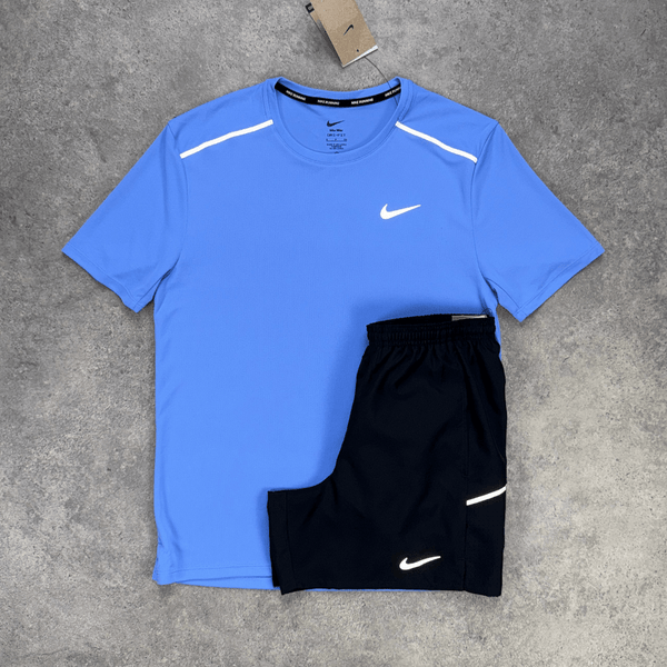 Nike Miler T shirt & Shorts Set Royal Pulse